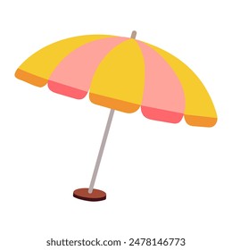 Beach Day Essentials: Minimalist Beach Umbrella Illustration