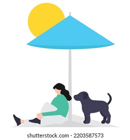 beach day illustration which is suitable for commercial work and easily modify or edit it
