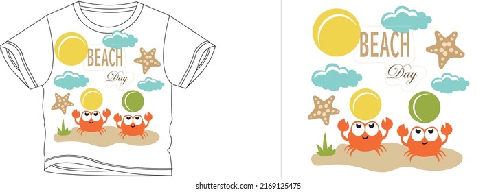 beach day t-shirt design background color is a white and t-shirt color is a white beautiful color and beautiful design