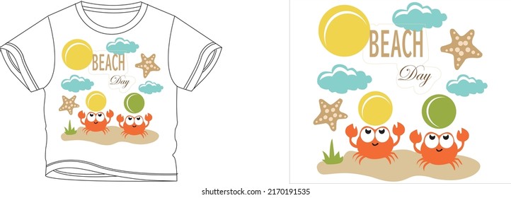 color de fondo de diseño de camisetas de día de playa es blanco y el color de camiseta es un color blanco hermoso y hermoso diseño