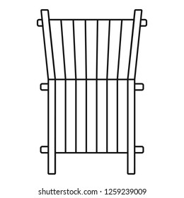 Beach deck chair icon. Outline beach deck chair vector icon for web design isolated on white background