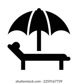 Beach Deck Icon in Dualtone Style