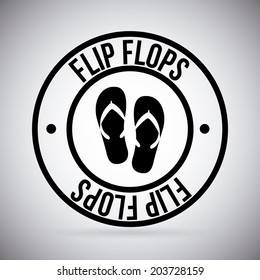 beach design over gray background vector illustration