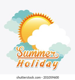 beach design over white background vector illustration