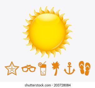 beach design over white background vector illustration
