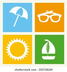 beach design over white  background vector illustration