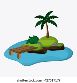 Floating Land Illustration Vector Design Stock Vector (Royalty Free ...