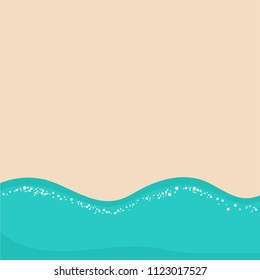 Beach design and vector illustration of water. Summer beach design illustration.