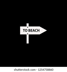 beach direction vector icon. flat beach direction design. beach direction illustration for graphic 