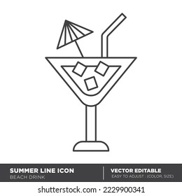 Beach drink icon vector illustration- Eps 10