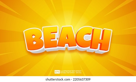 Beach Editable Text Effect Font