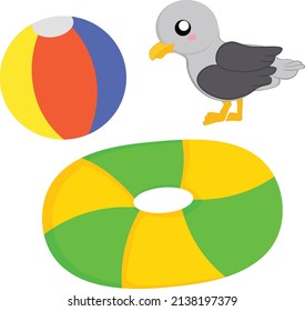 Beach Element for fun Vector Clipart