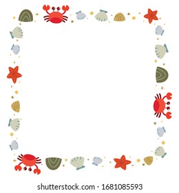 Beach elements decoration on white background