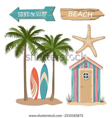 Similar – Image, Stock Photo Bathing beach with sign
