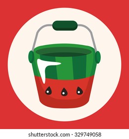 beach equipment bucket theme elements