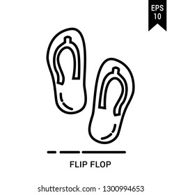 Beach equipment icon: Flip flop