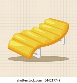 beach equipment loungers theme elements