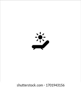 Beach filled icon illustration- Vector