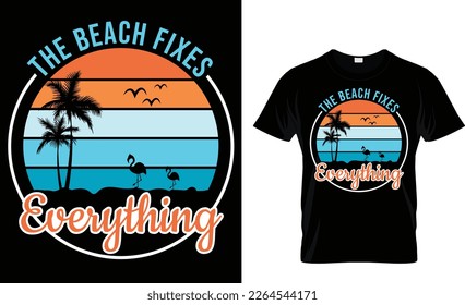 Der Strand ist gut ausgestattet... T-Shirt-Designvorlage