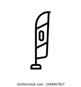 beach flag exhibition line icon vector. beach flag exhibition sign. isolated contour symbol black illustration