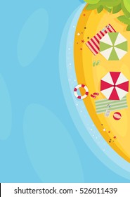 Beach flat design background