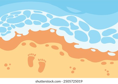 beach flat design good for background, wallpaper, flat design, etc