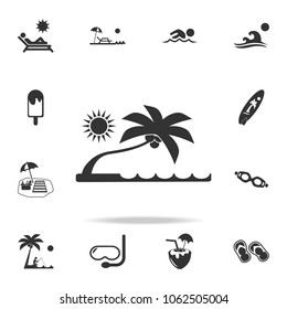 Beach flat icon. Detailed set of beach holidays icons. Premium quality graphic design. One of the collection icons for websites, web design, mobile app on white background
