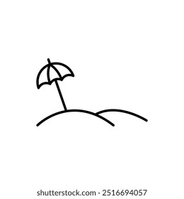 Beach flat icon. Beach outline trendy style illustration for web and app..eps