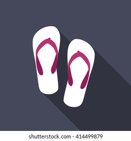 Beach Flip Flop Icon Vector Illustration EPS10