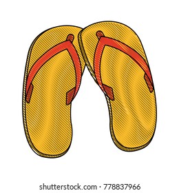 Beach flip flops