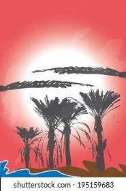 beach flyer bar poster summer design holidays vector