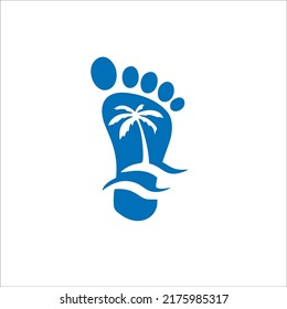 beach foot logo design for your brand, t-shirt and identity