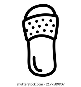 beach footwear line icon vector. beach footwear sign. isolated contour symbol black illustration