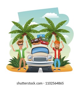 Beach Friends Cartoons Stock Vector (Royalty Free) 1102564865