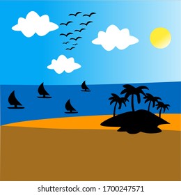 The beach is a geographical form that consists of sand and is found in coastal areas of the sea. Coastal area as a boundary between land and sea waters.