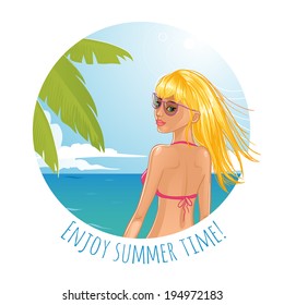 Beach girl, EPS10
