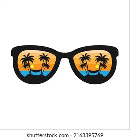 beach glasses design template vector illustration
