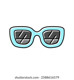 beach glasses frame color icon vector. beach glasses frame sign. isolated symbol illustration