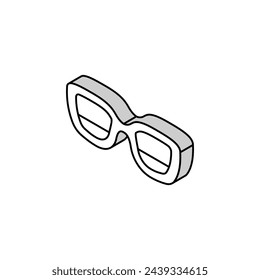 beach glasses frame isometric icon vector. beach glasses frame sign. isolated symbol illustration