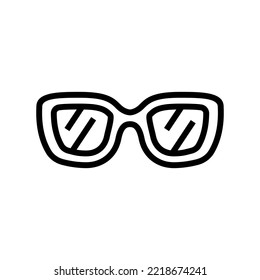 vector de icono de línea de marco de gafas de playa. signo de marco de gafas de playa. símbolo de contorno aislado ilustración negra