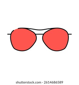 beach glasses frame line icon vector. beach glasses frame sign. isolated symbol illustration
