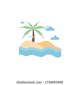 Beach graphic design template vector isolated illustration