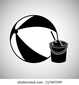beach graphic design , vector illustration