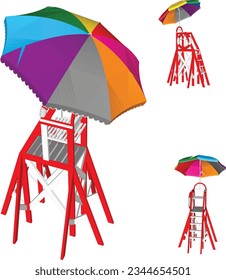 Beach Guardian - Colorful Vector Design