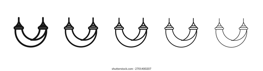 Diseño del icono de la hamaca de la playa, logotipo, App, UI. Ilustración vectorial, EPS