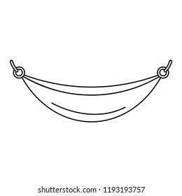 Beach hammock icon. Outline beach hammock vector icon for web design isolated on white background