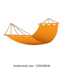 Beach hammock icon. Realistic illustration of beach hammock vector icon for web design