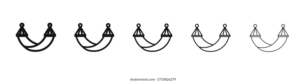 Icono de la hamaca de la playa, arte del diseño del Vector.