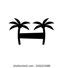 Beach hammock summer icon.(vector illustration)