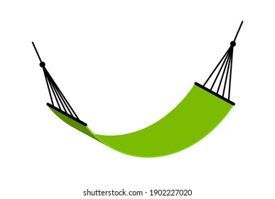 Icono vectorial de hamaca de playa. Ilustración de diseño de viajes aislados de Hammock